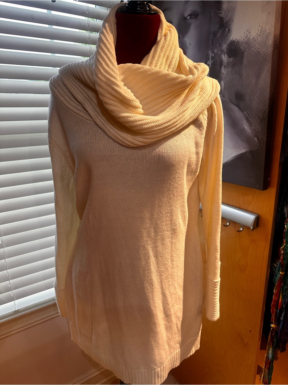 Fashion Bug Ivory Cowl Neck Sweater